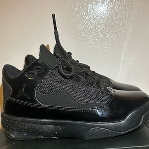 Jordan Max Aura 2 Black Patent Leather Sneakers